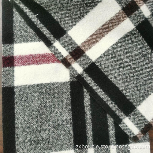 Boucle fashion checked design brushed fabrics